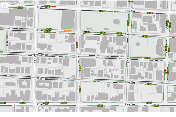 on-street parking rates map