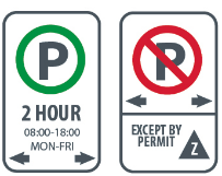 residential parking zone signs